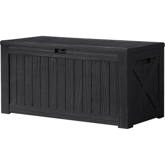 Devoko Resin Outdoor Deck Box Waterproof Storage Bench Patio