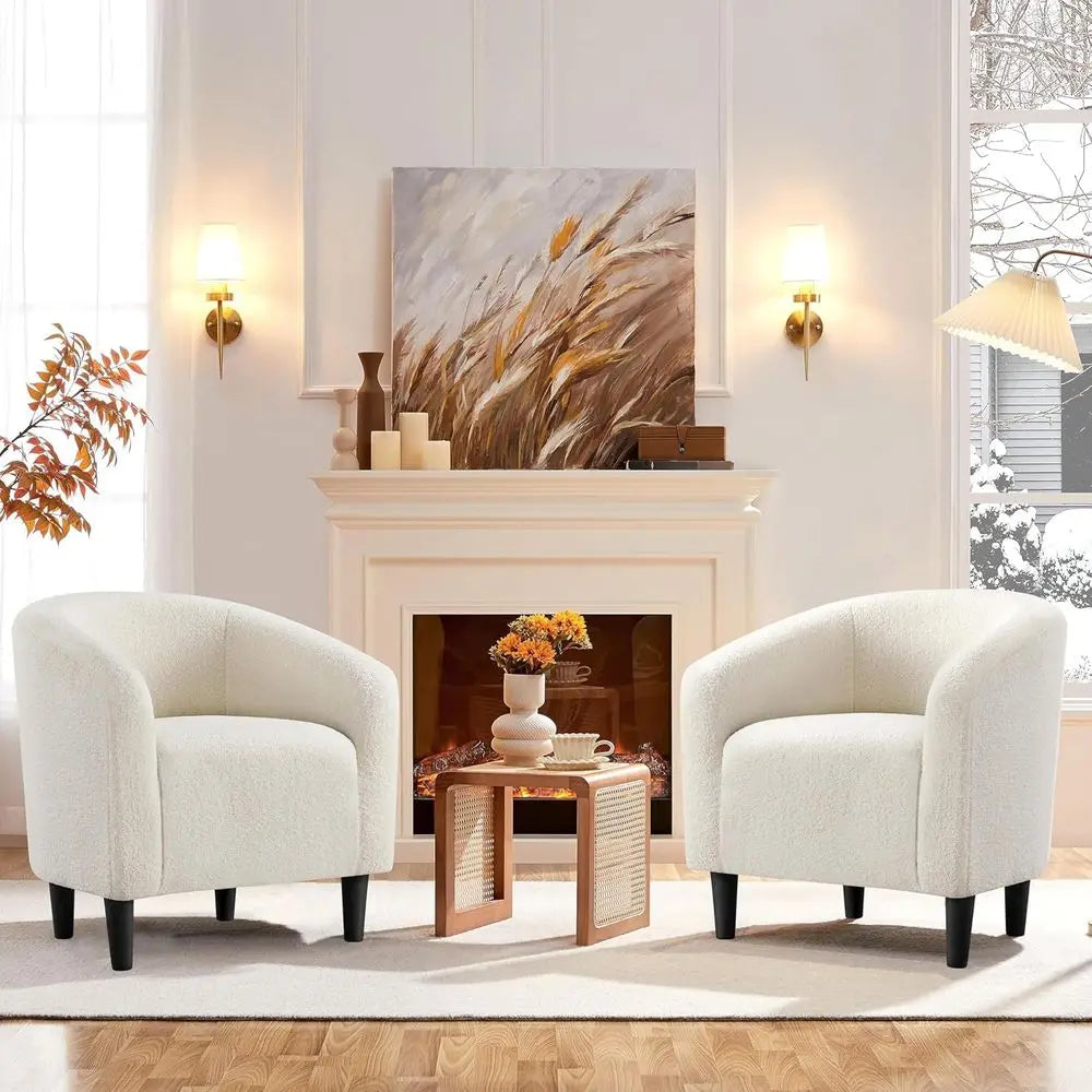 LISM Barrel Accent Chairs Set Of 2 For Living Room