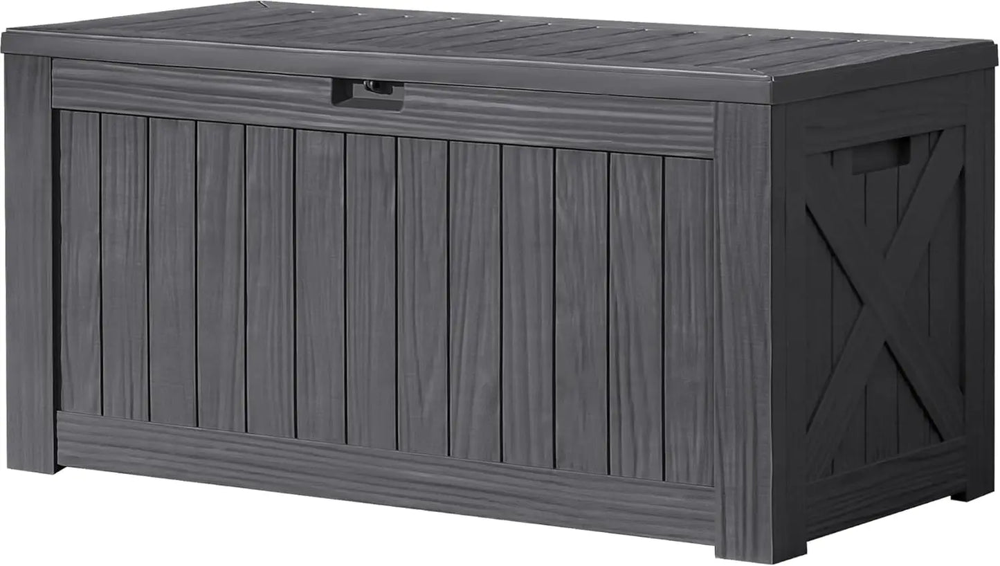 Devoko Resin Outdoor Deck Box Waterproof Storage Bench Patio