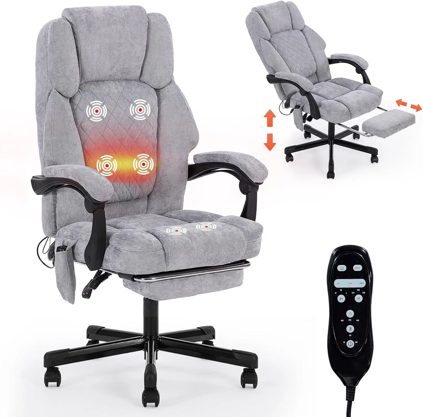 XMSJ Massage Office Chair With Heat And 6 Vibration Points