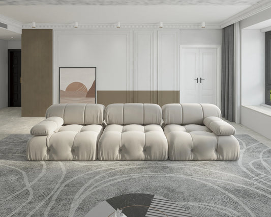 Sdorens Modern Minimalist Velvet Modular Sectional Sofa Set