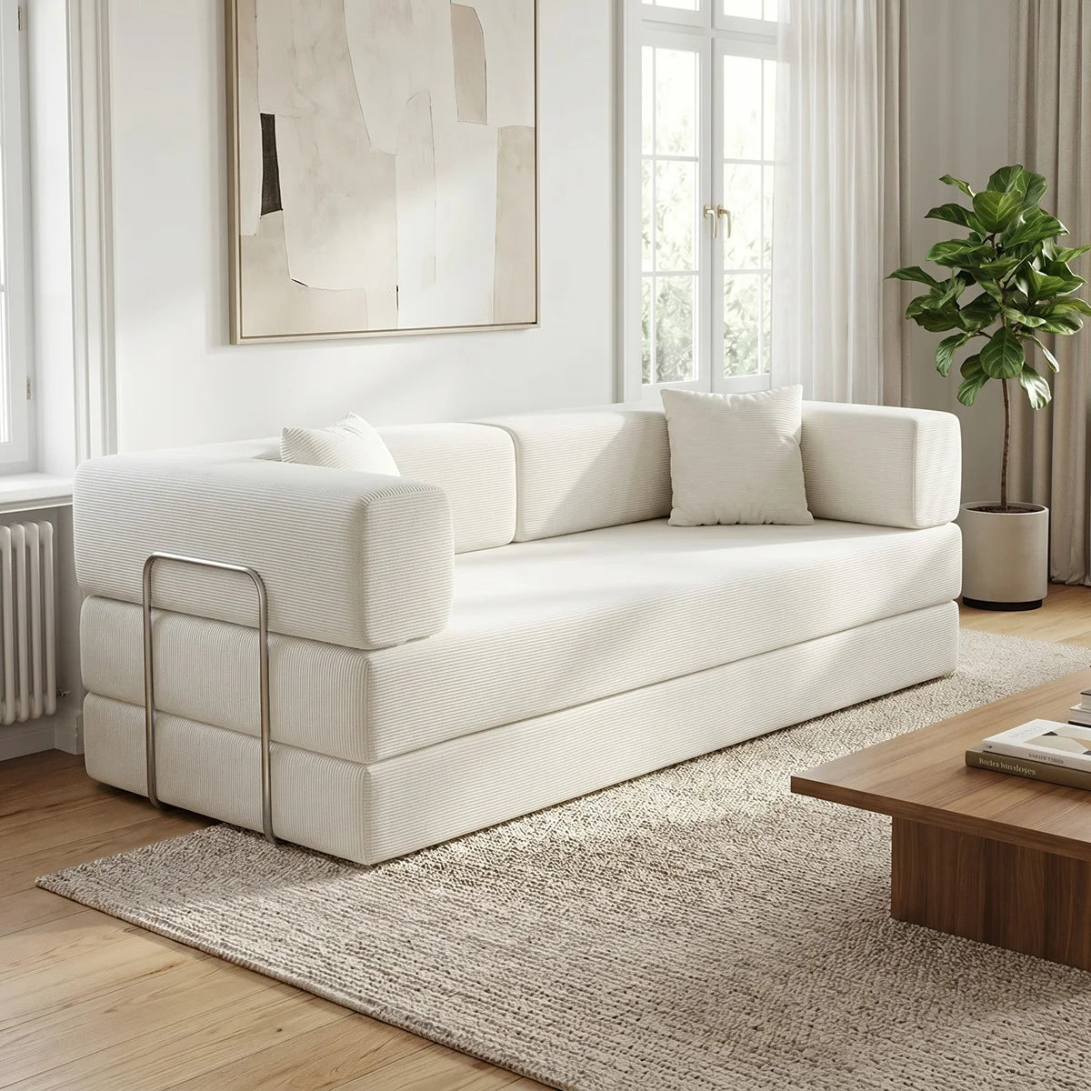 YQzyphyna Futon Sofa Bed 4in1 Convertible Couch For Living Room