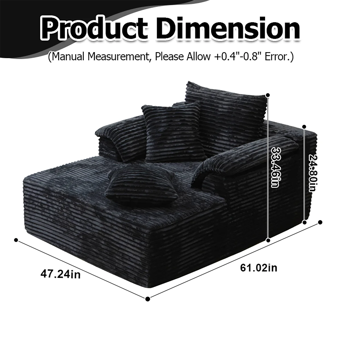 Minimalist Single Sofa Bed For Living Room Bedroom Cushions Included