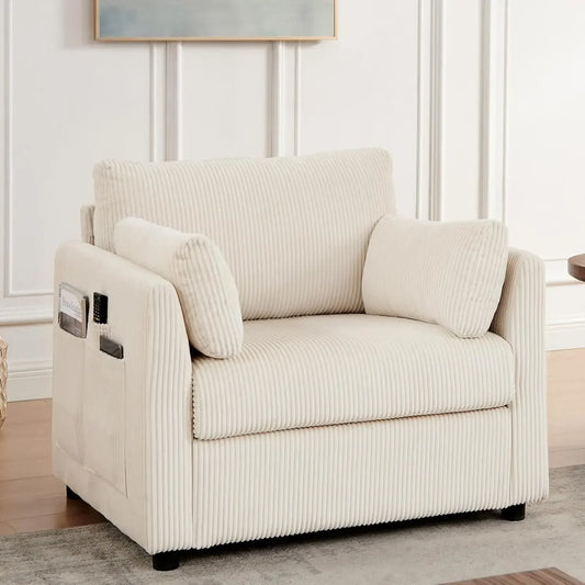 Corduroy Modern Accent Chair For Living Room