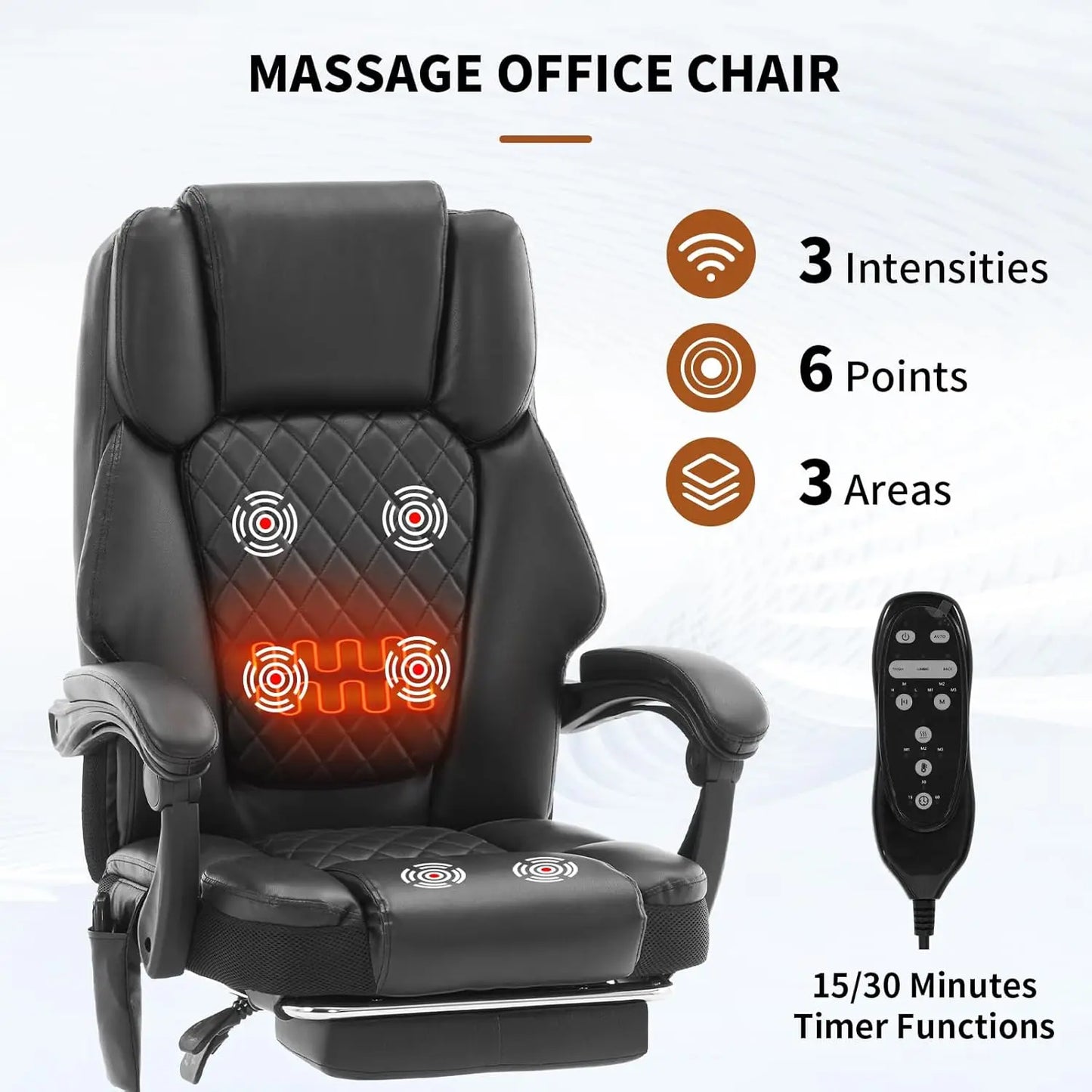 XMSJ Massage Office Chair With Heat And 6 Vibration Points