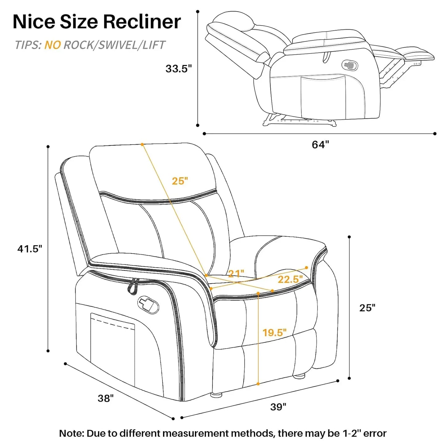 Chengwei Massage Recliner Chair With Heat And Faux Leather