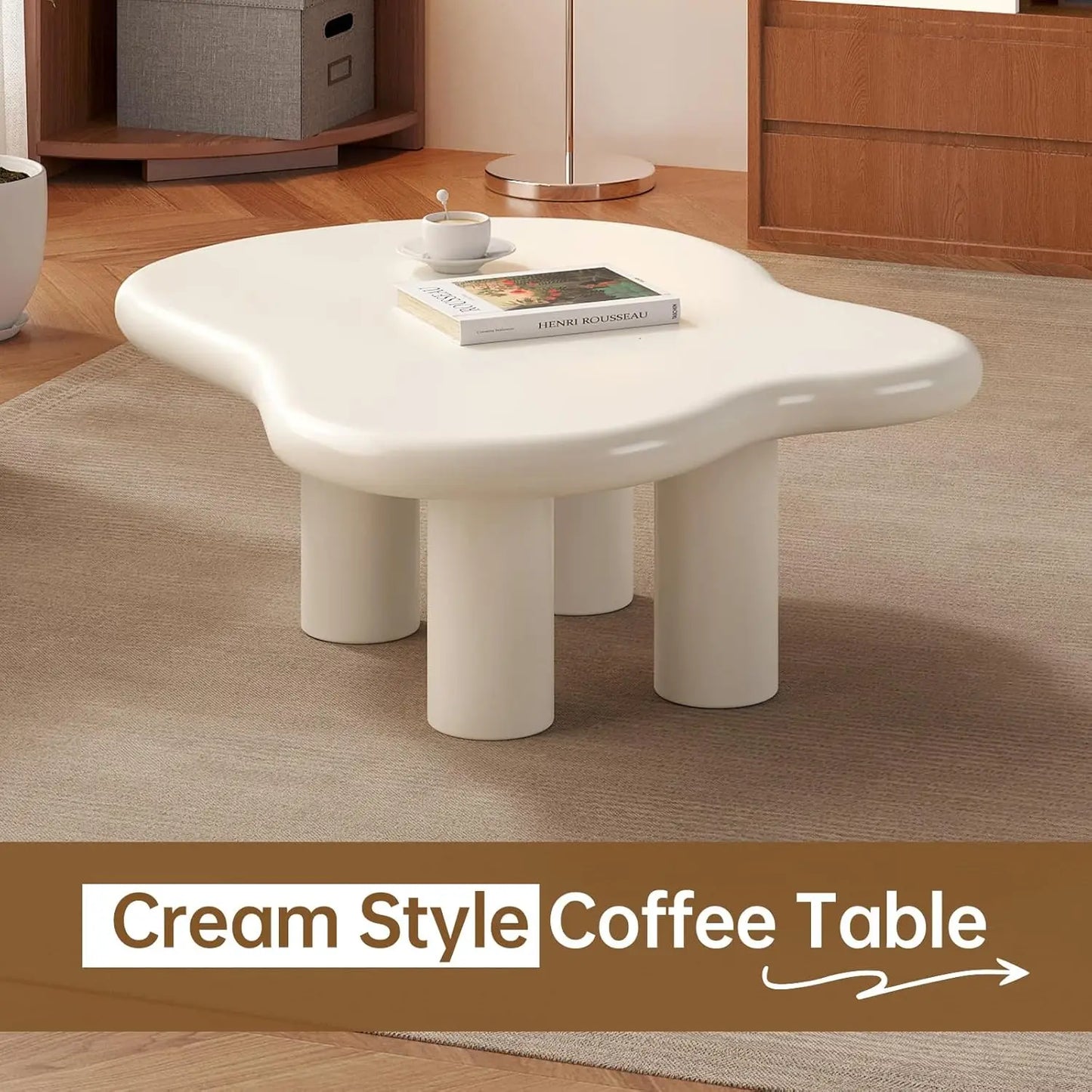 Cloud Modern Coffee Table With Four Legs For Living Room