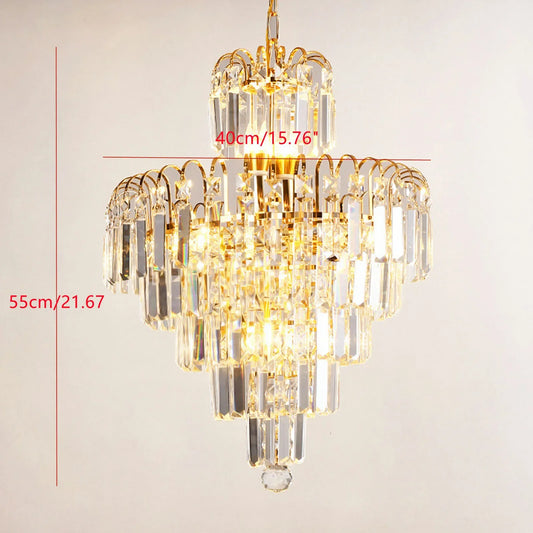 Led Crystal Chandelier Modern Luxury Ceiling Light Pendant Fixture E14
