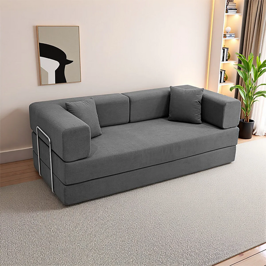 Foldable Sofa Bed With Removable Backrest For Living Room Seating