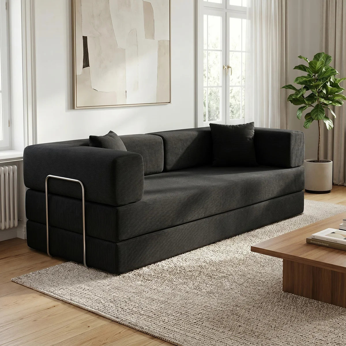 YQzyphyna Futon Sofa Bed 4in1 Convertible Couch For Living Room