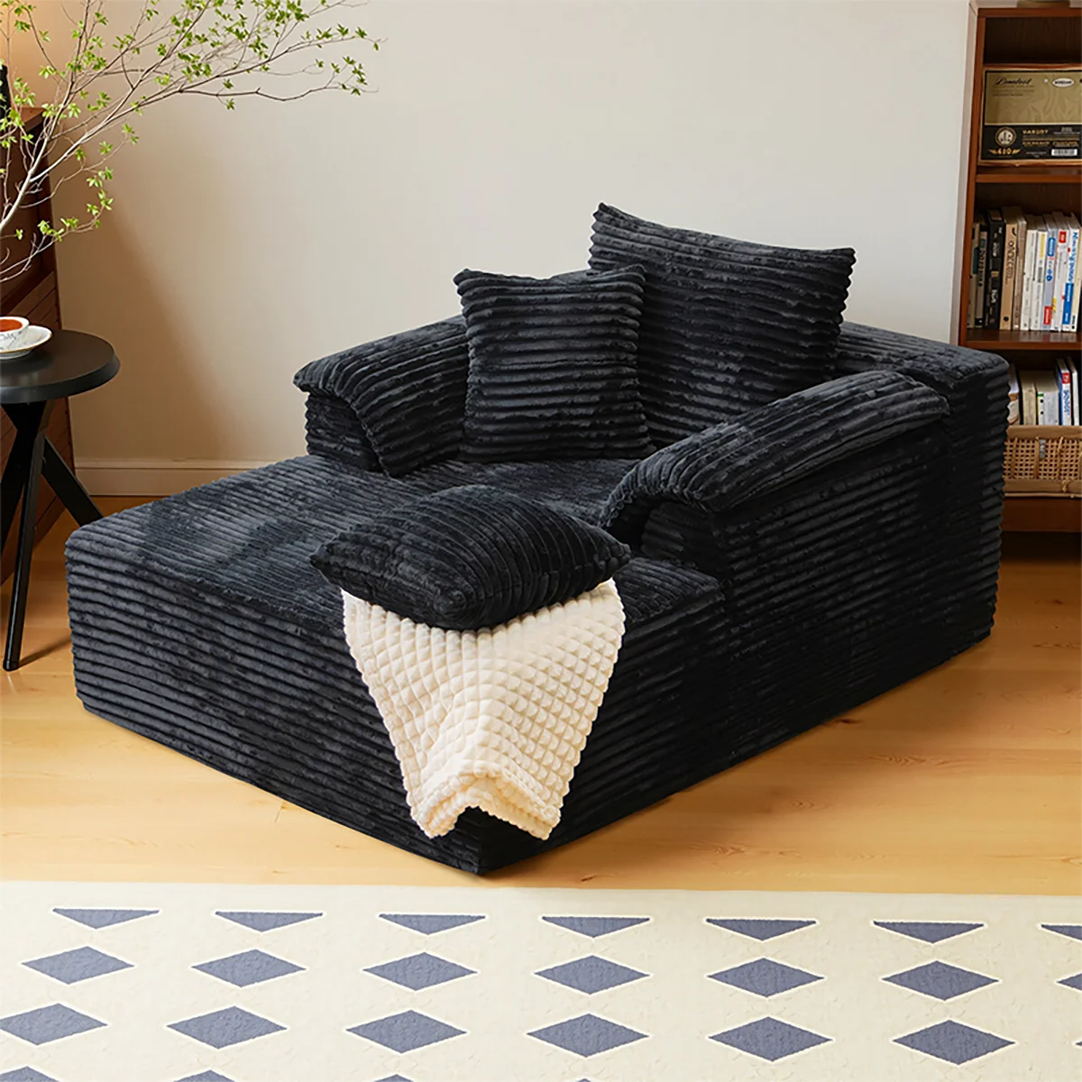 Minimalist Single Sofa Bed For Living Room Bedroom Cushions Included