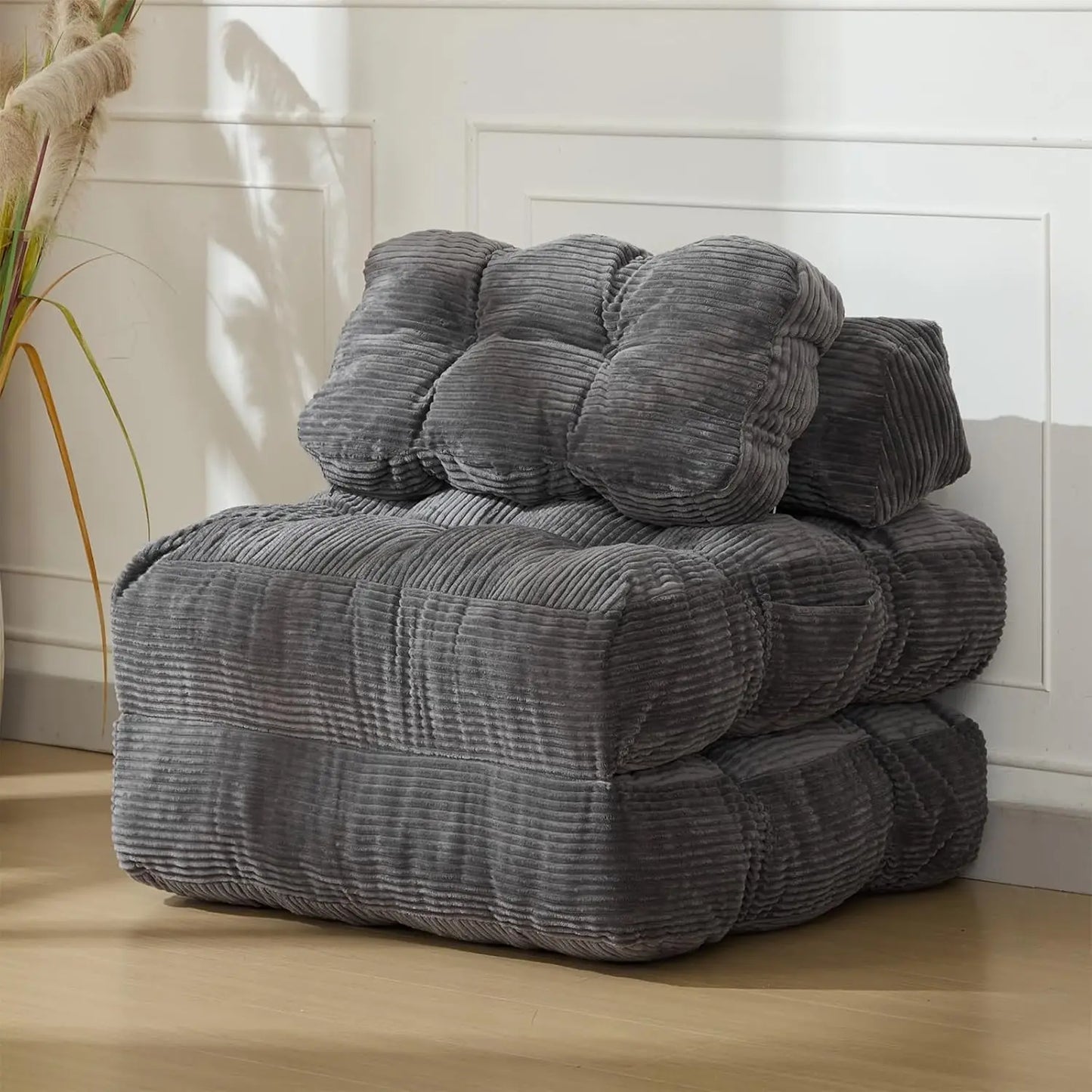 HiMISS 3 In 1 Folding Sofa Bed With Pillow BackSupport