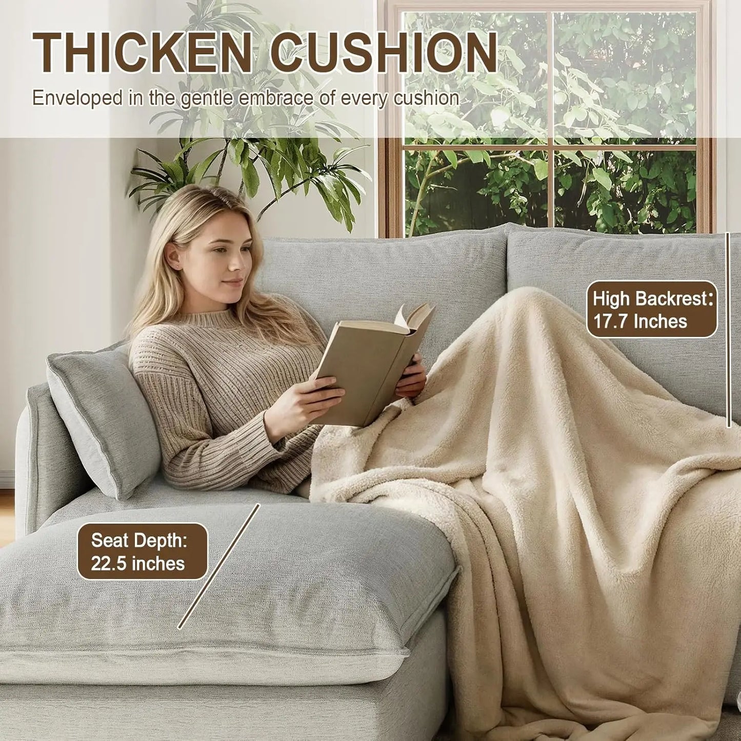 Guohe L Shape Cloud Modular Sectional Sofa Waterproof