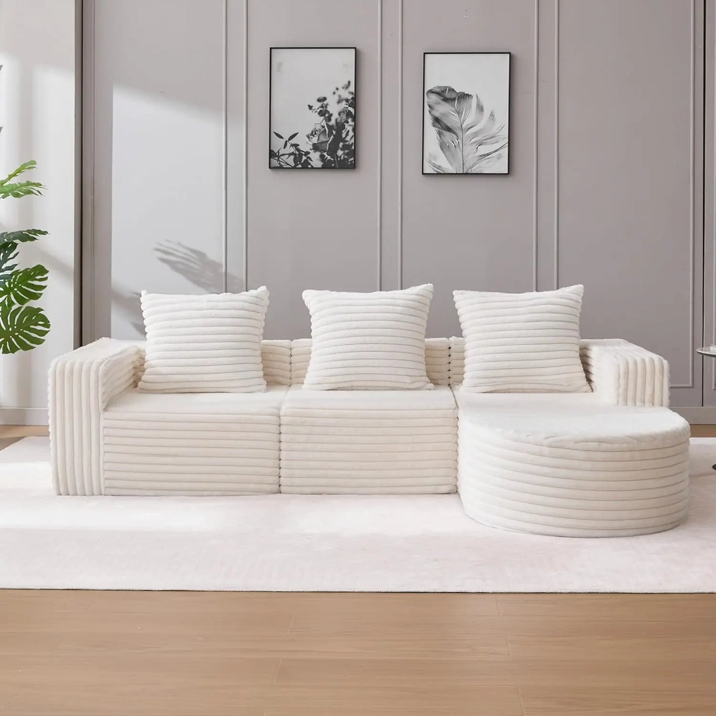 Cloud Couch Modular Sectional Sofa With Chaise And Pillows