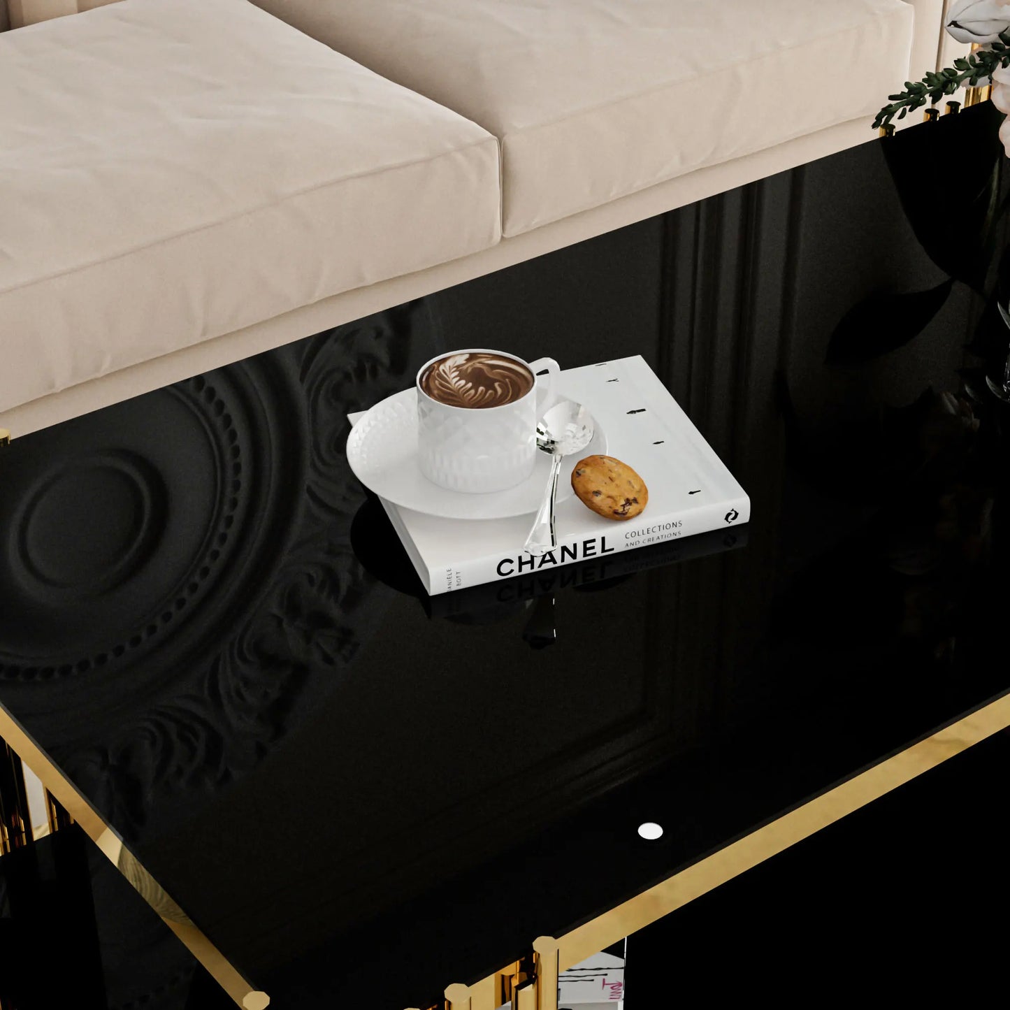 Stainless Steel Glass Coffee Table For Living Room Modern Center