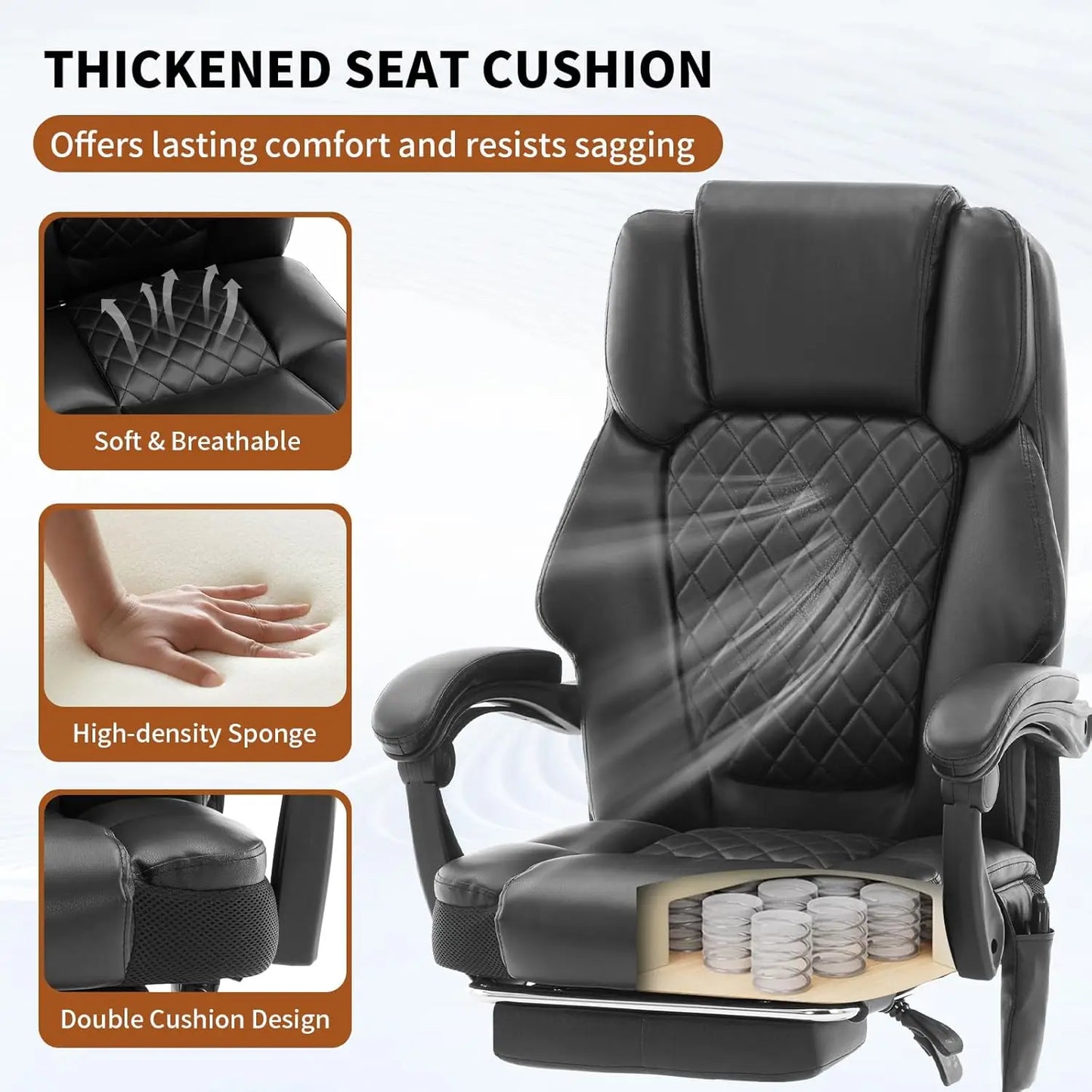 XMSJ Massage Office Chair With Heat And 6 Vibration Points