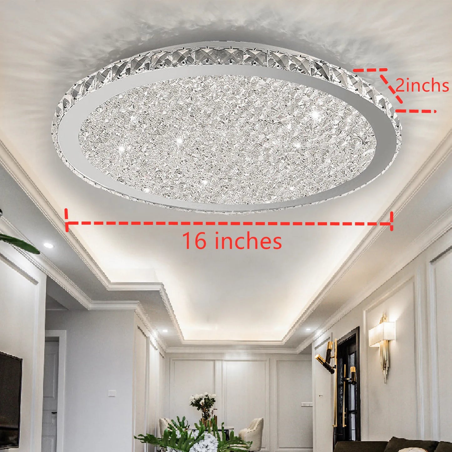 Loyalheartdy Crystal Ceiling Light Pendant Led Chandelier Raindrop Design