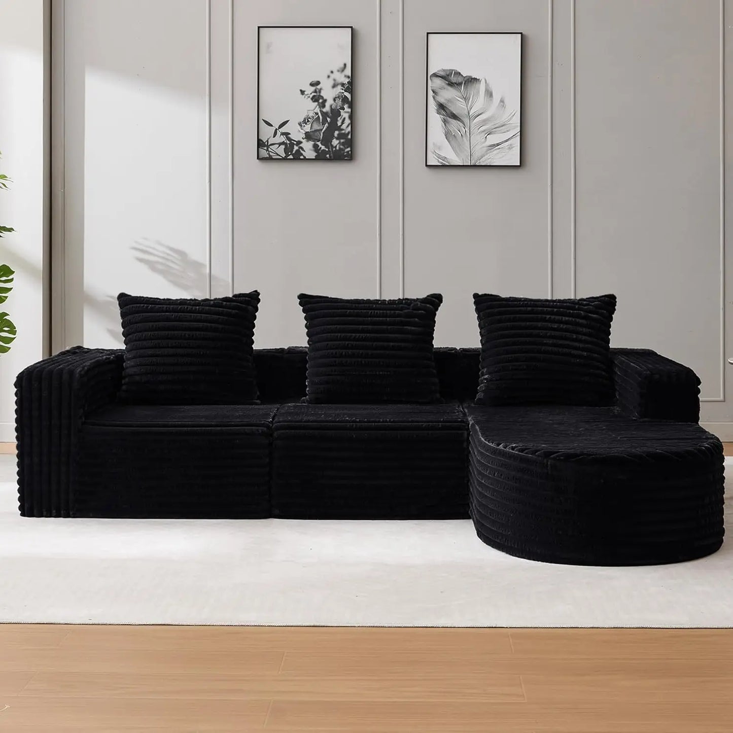 Cloud Couch Modular Sectional Sofa With Chaise And Pillows
