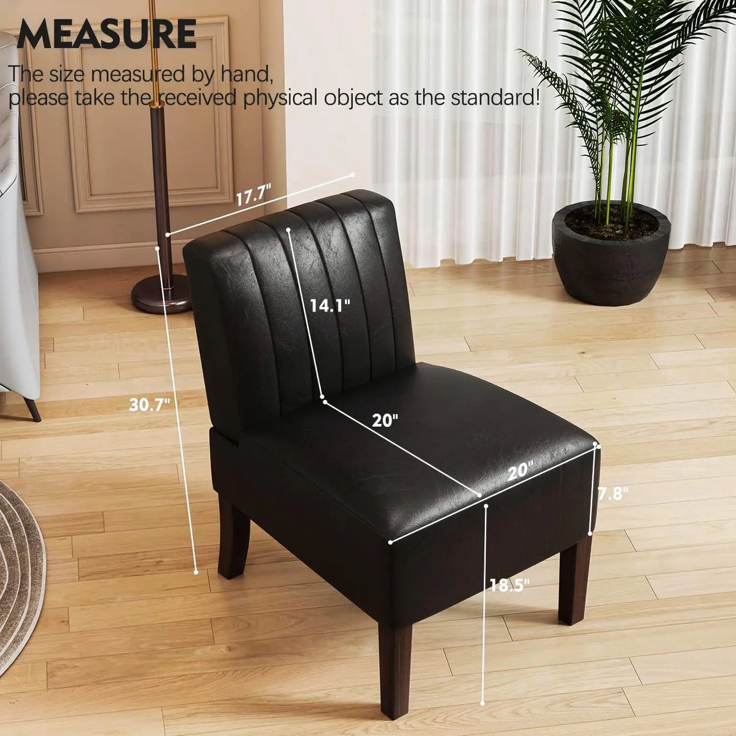 MOYU Armless Accent Chairs Set Of 2 Upholstered Living Room