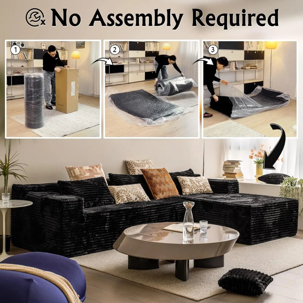 Cloud Sectional Sofa With L Shaped Chaise Modern Modular Design