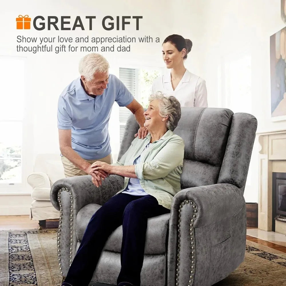 CHENGWEI Dual Motor Lay Flat Lift Chair Recliner Massage Heat