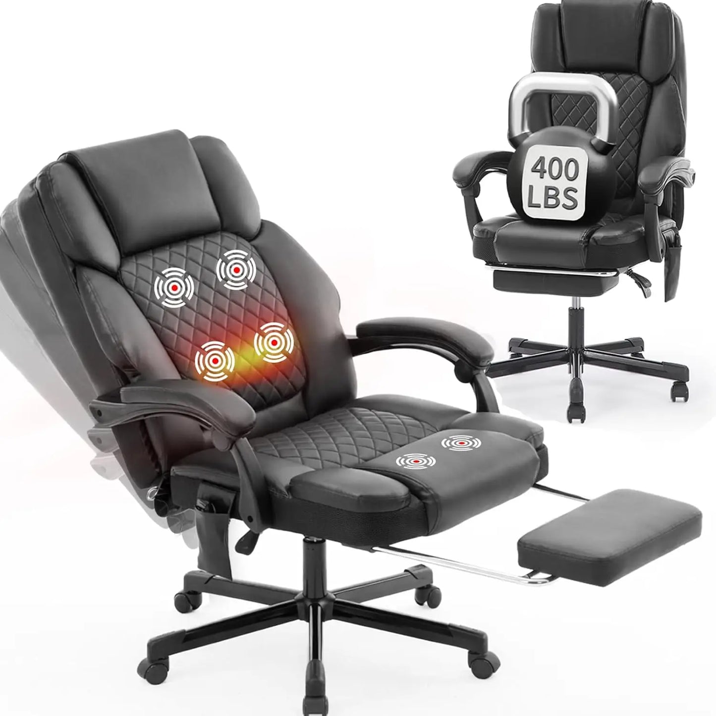 XMSJ Massage Office Chair With Heat And 6 Vibration Points