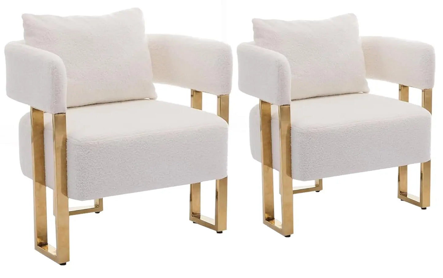 Modern Barrel Accent Chairs Upholstered Set Of Two