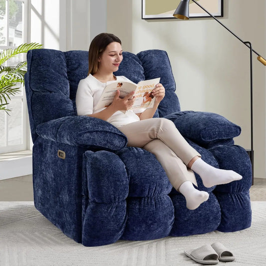 Power Swivel Rocker Recliner Chair For Living Room Comfort