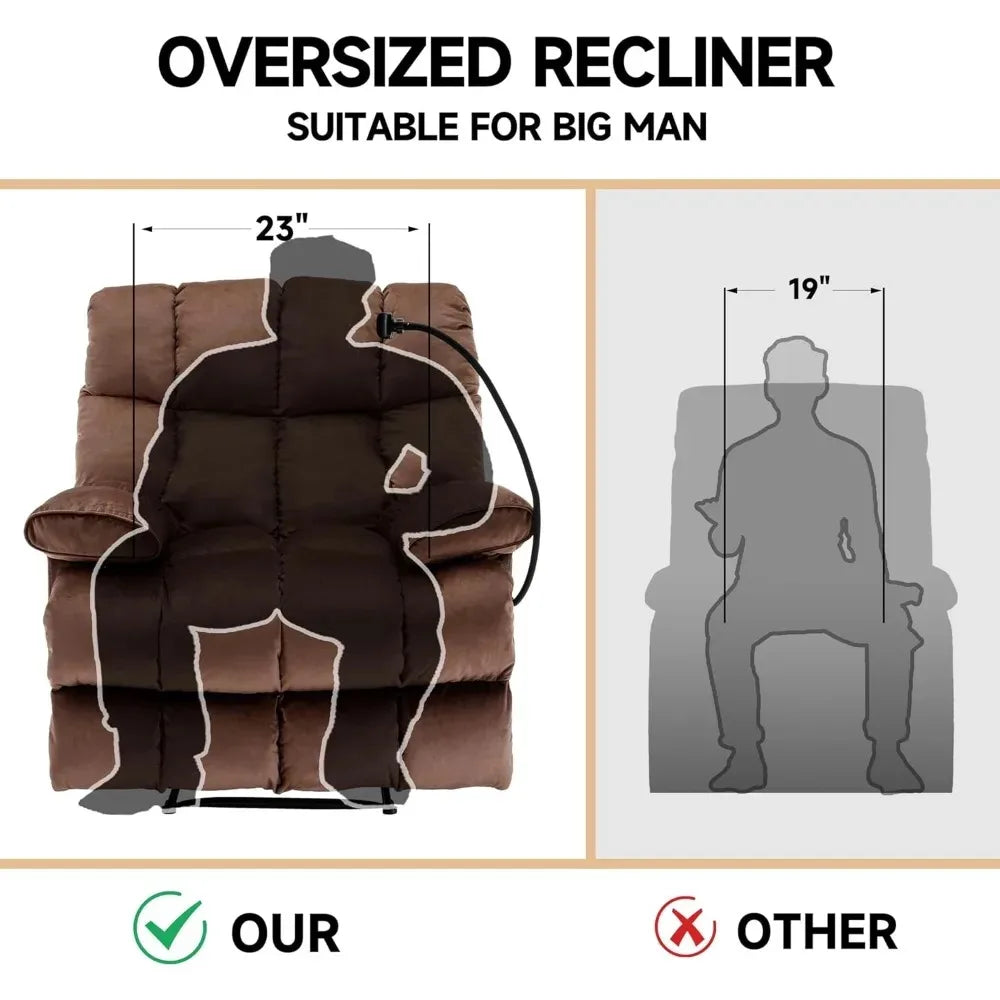 CHENGWEI Oversized Recliner Chair for Adults 400 Lbs Heavy Duty
