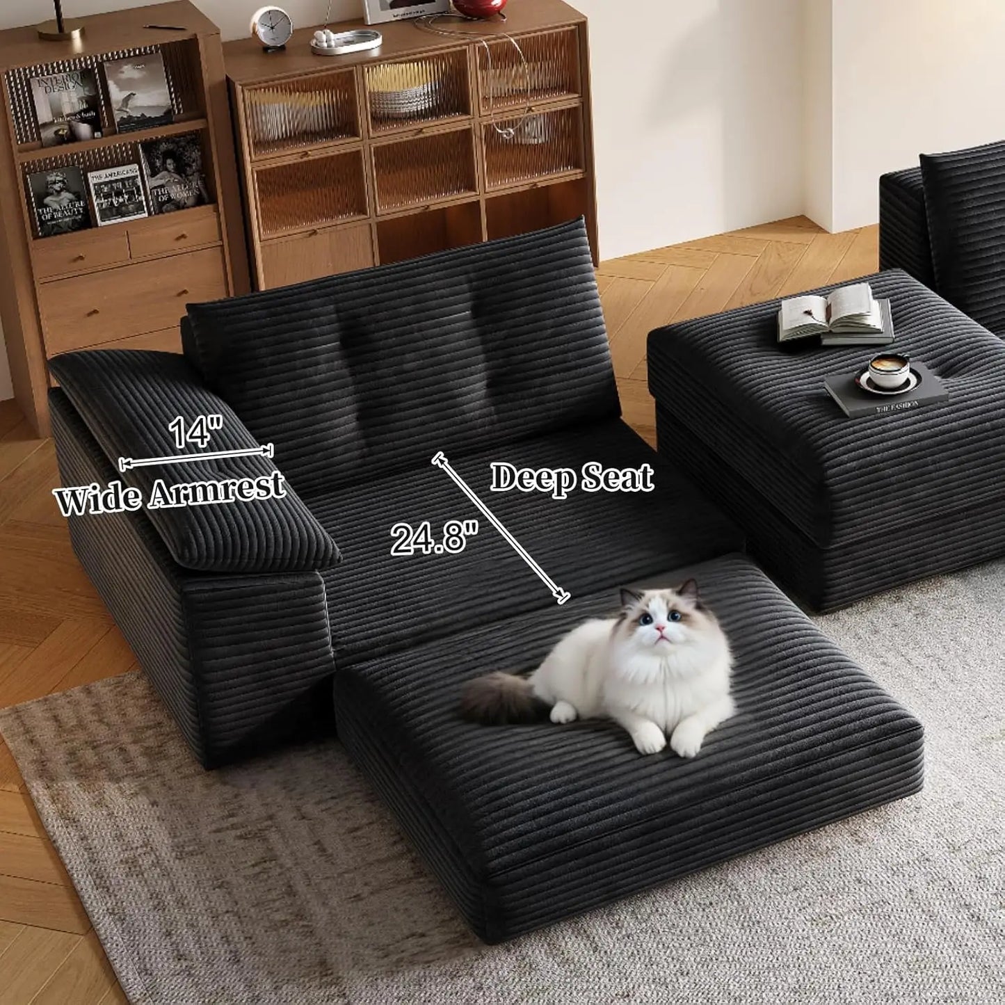 Compressed Convertible Sofa Bed Customized No Assembly Required