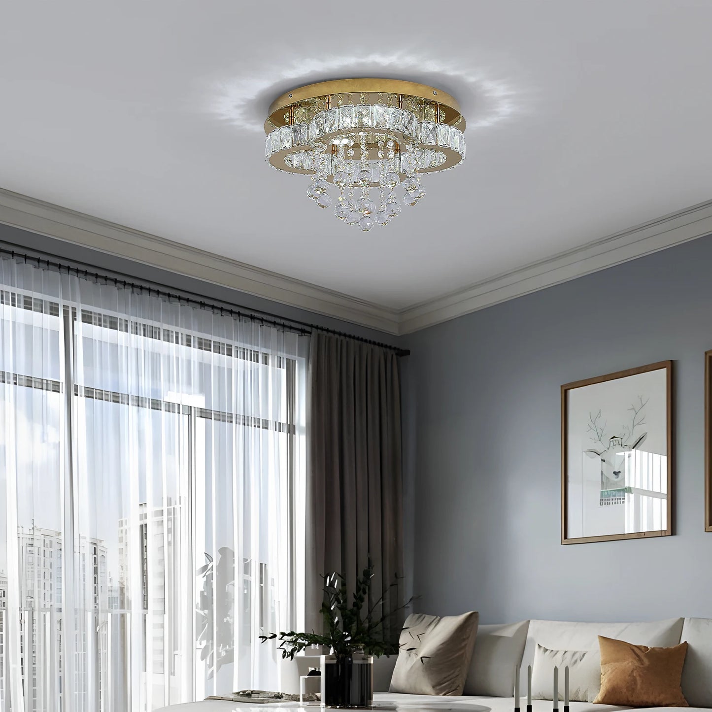 VETRULUS Crystal Chandelier Luxury Pendant Ceiling Lamp
