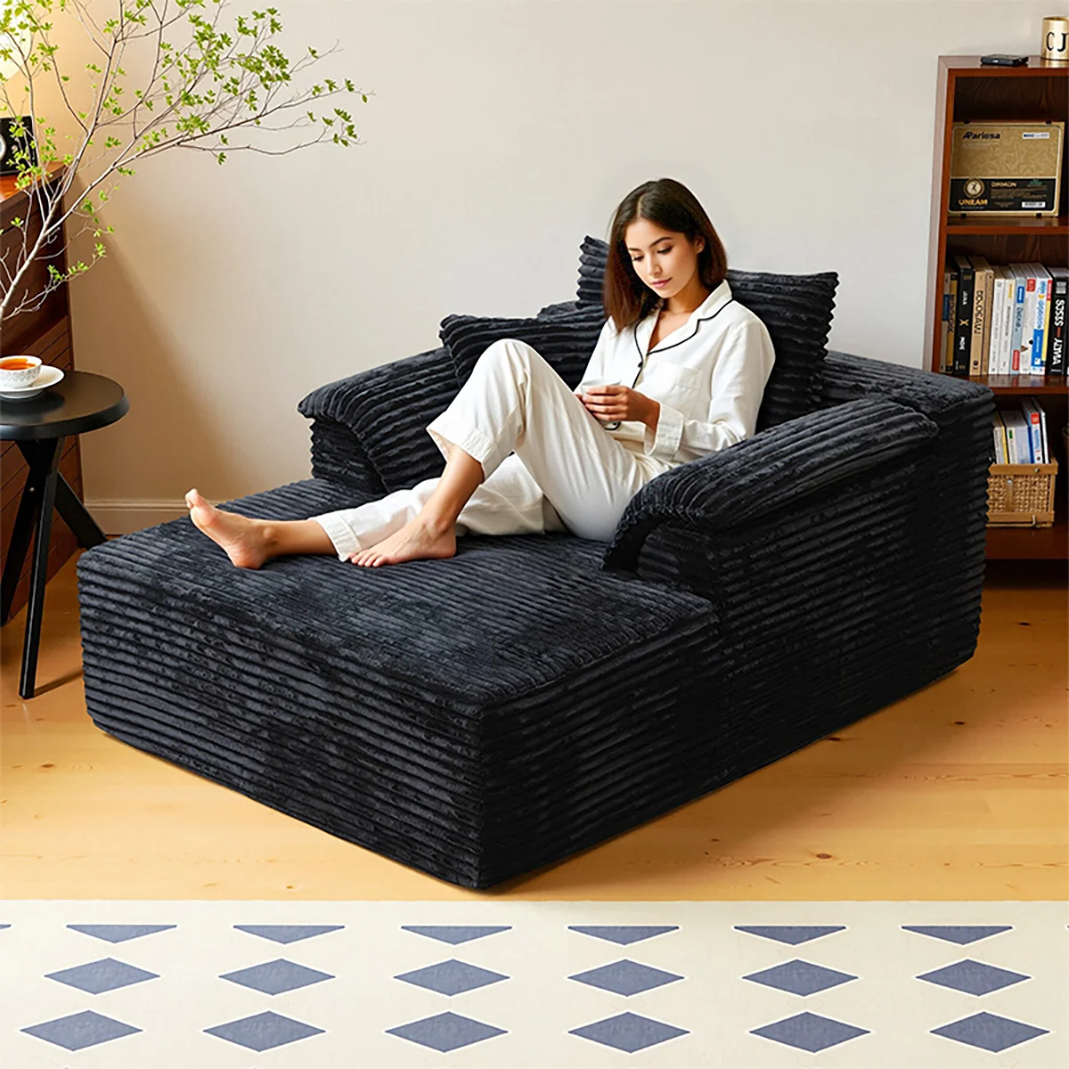 Minimalist Single Sofa Bed For Living Room Bedroom Cushions Included